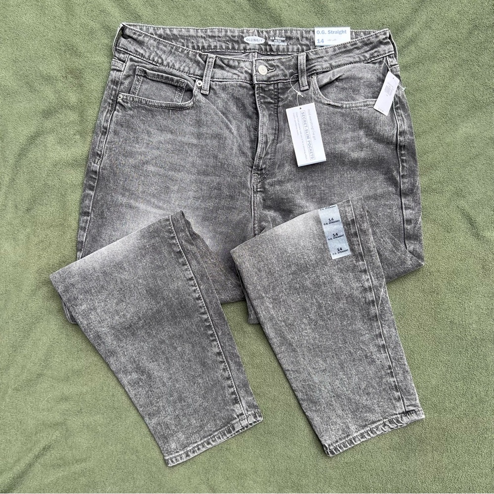 NWT Dark Grey O.G. Straight Jeans with Button Fly